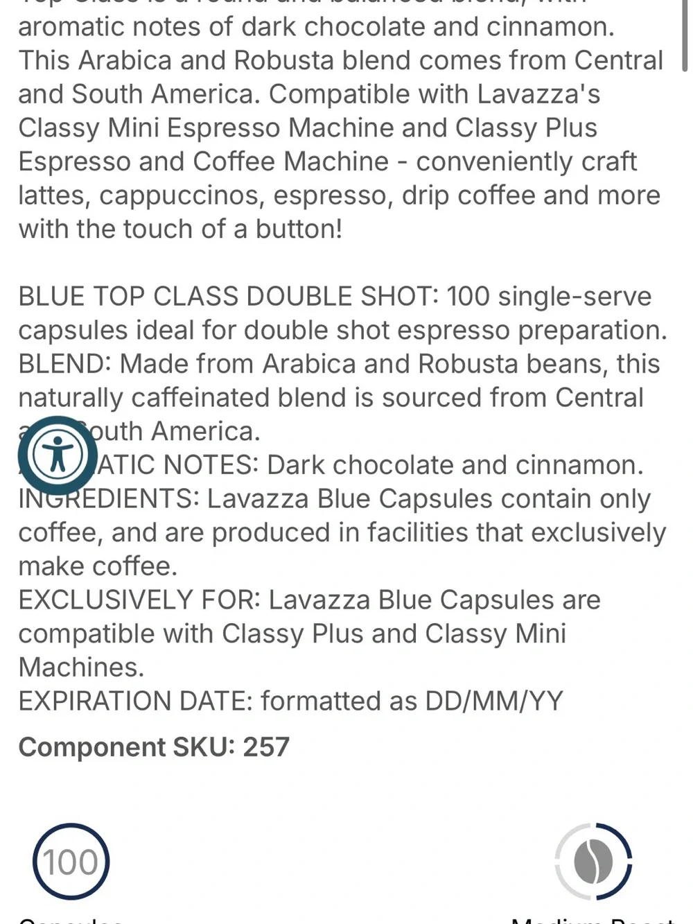 Lavazza Top Class Espresso Capsules — Red and Blue.. NWT box of 100
